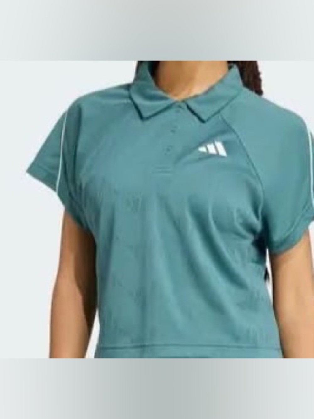 adidas Teal Green women’s Polo with Chest Logo